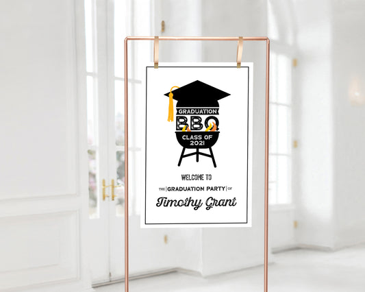 BBQ GRADUATION SIGN
