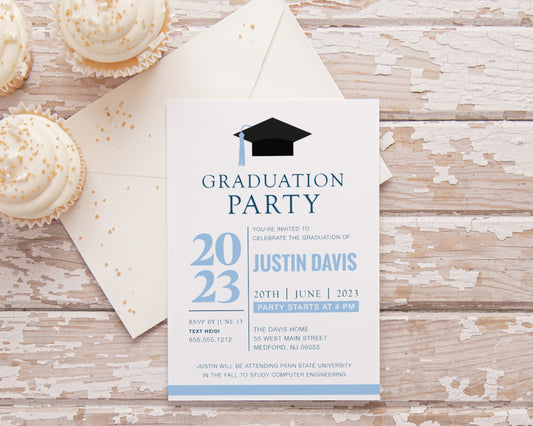 GRADUATION CAP INVITATION