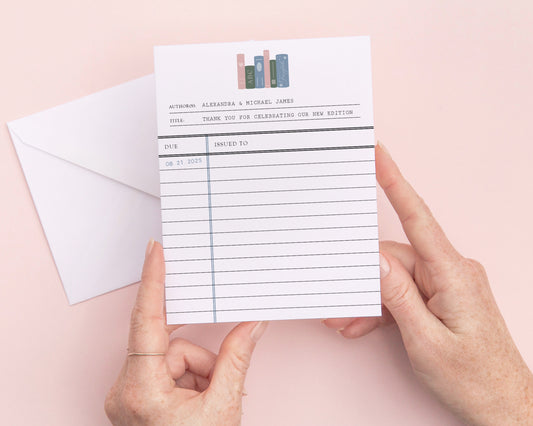 LIBRARY CARD THANK YOU CARD