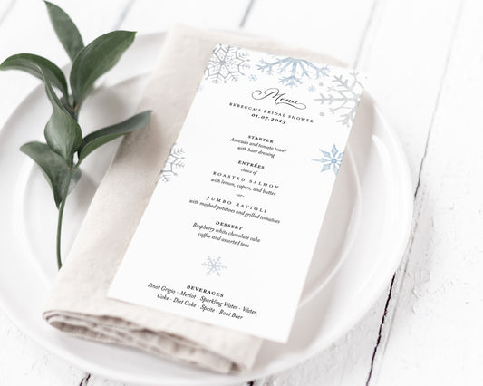 SNOWFLAKE MENU