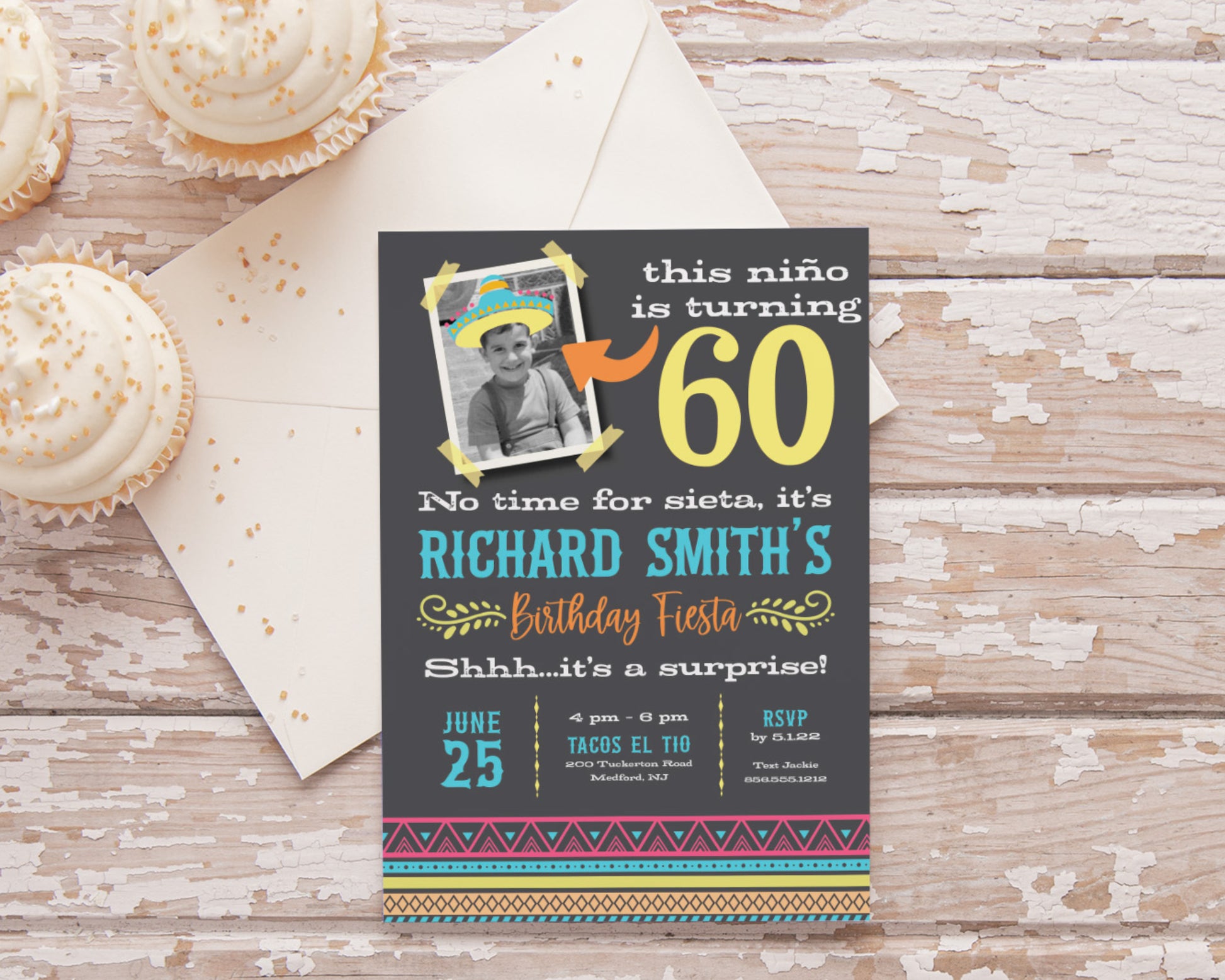 This Nino Fiesta Birthday Invitation with Picture