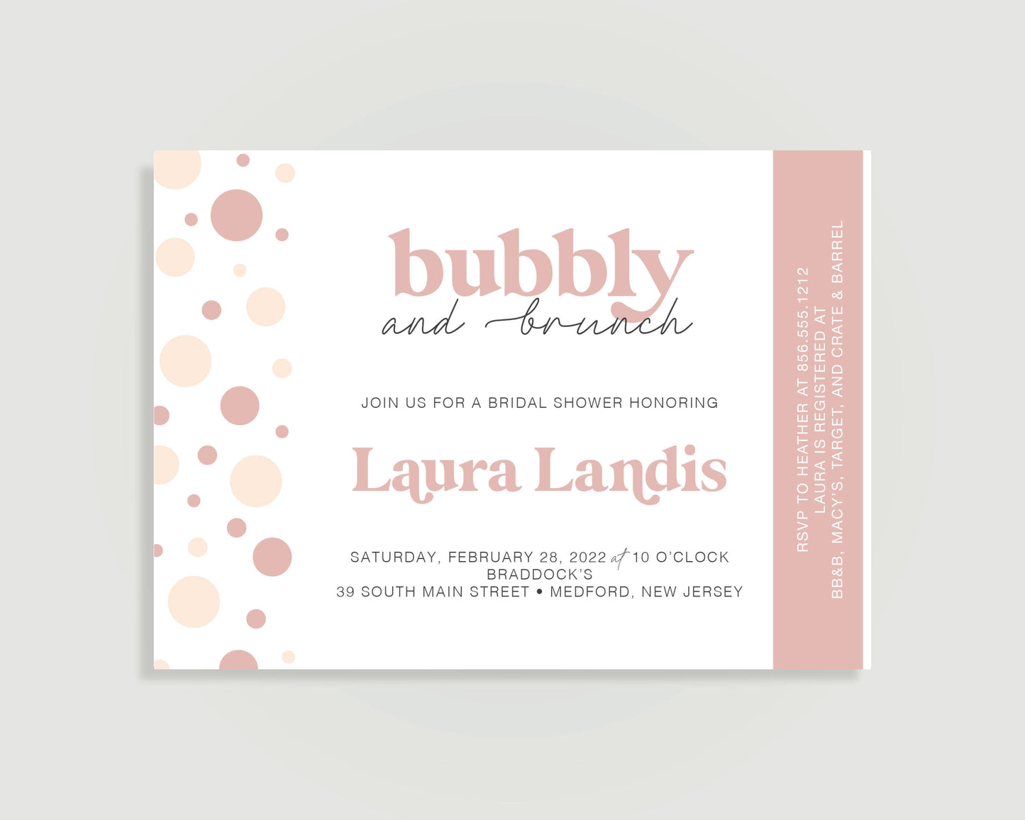 Champagne Brunch Bridal Shower Invitation