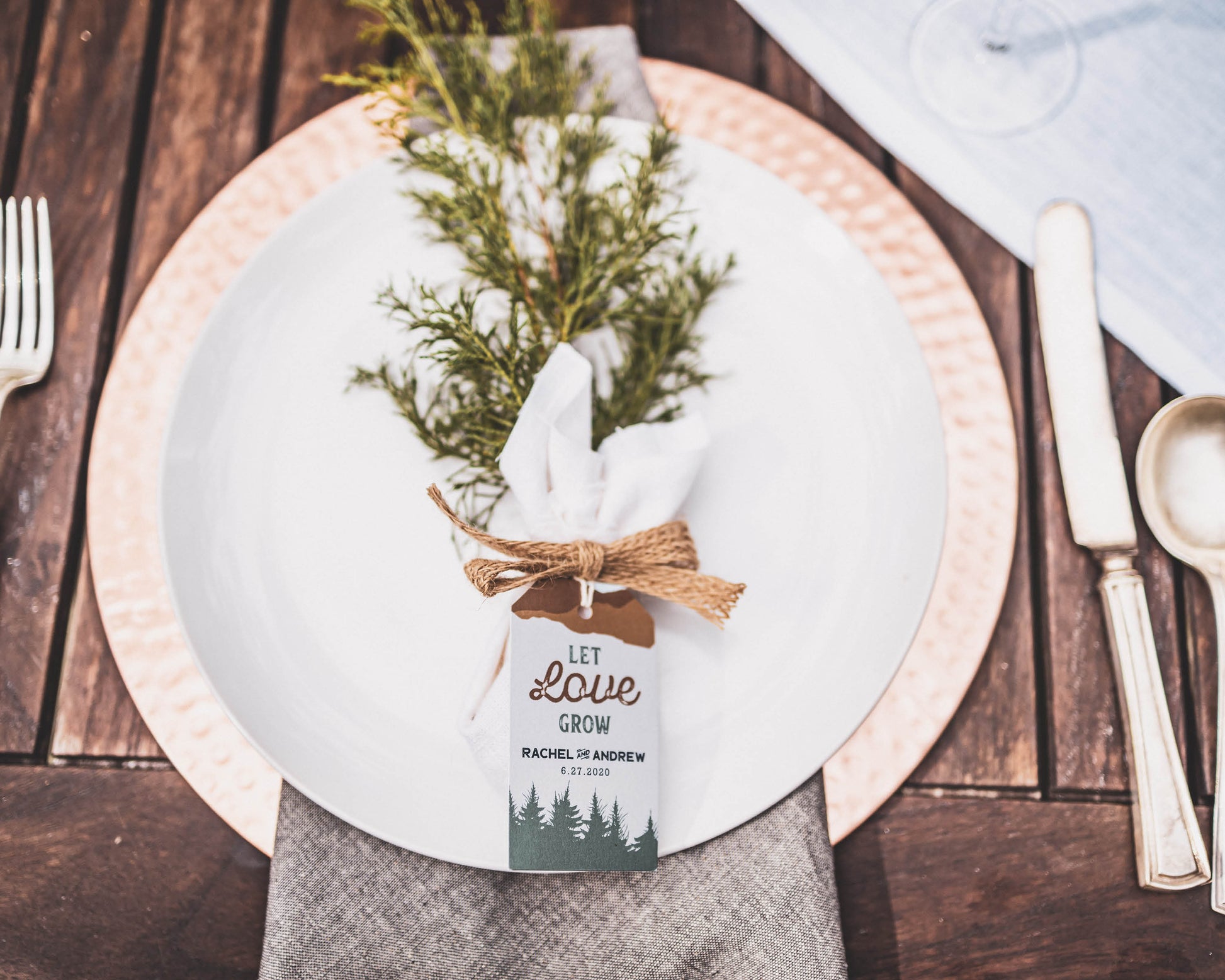 Let Love Grow Tree Favor Tag