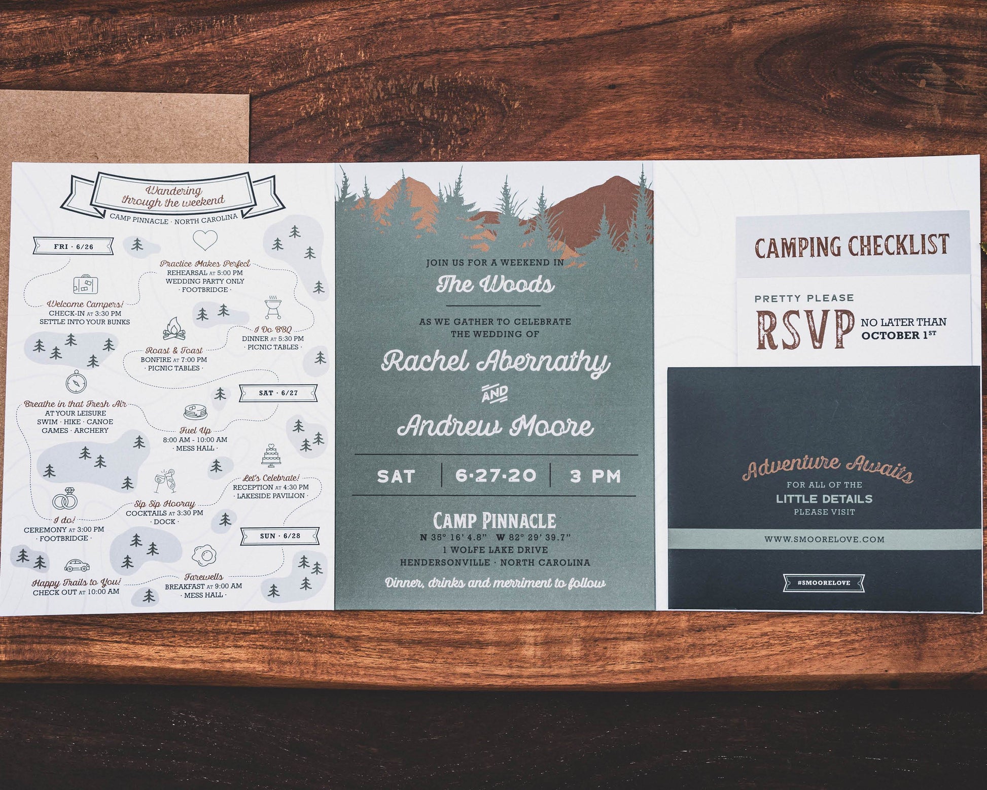 Camp Wedding Invitation