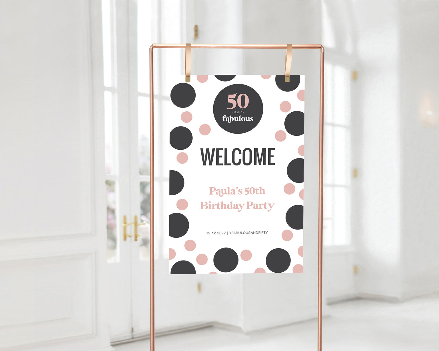 50 and Fabulous Birthday Welcome Sign