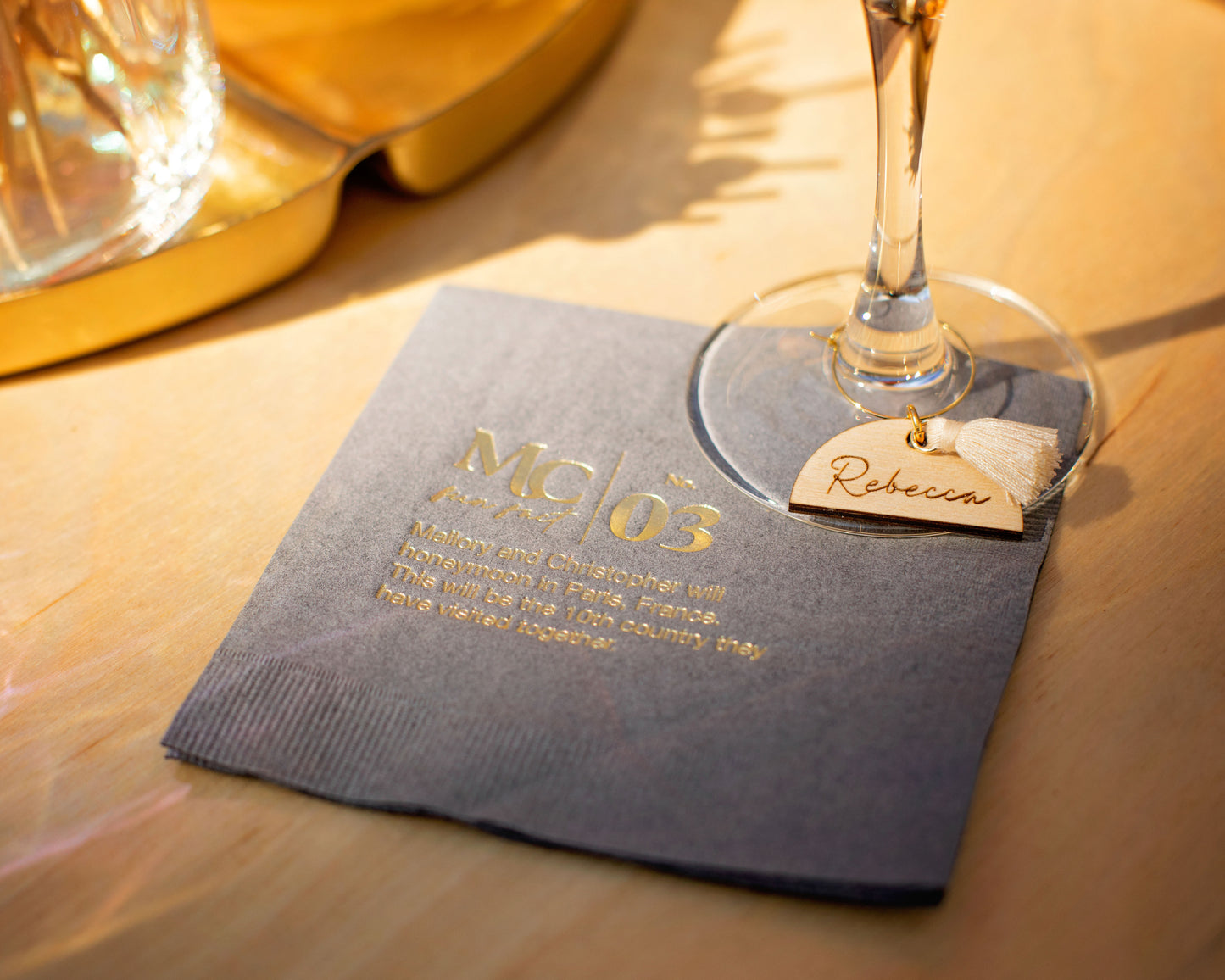 Fun Fact Cocktail Napkin for Wedding Reception