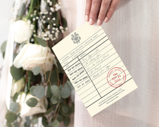 LIBRARY CARD POSTCARD