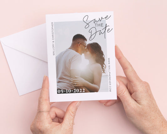Minimalist Photo Save the Date For Wedding