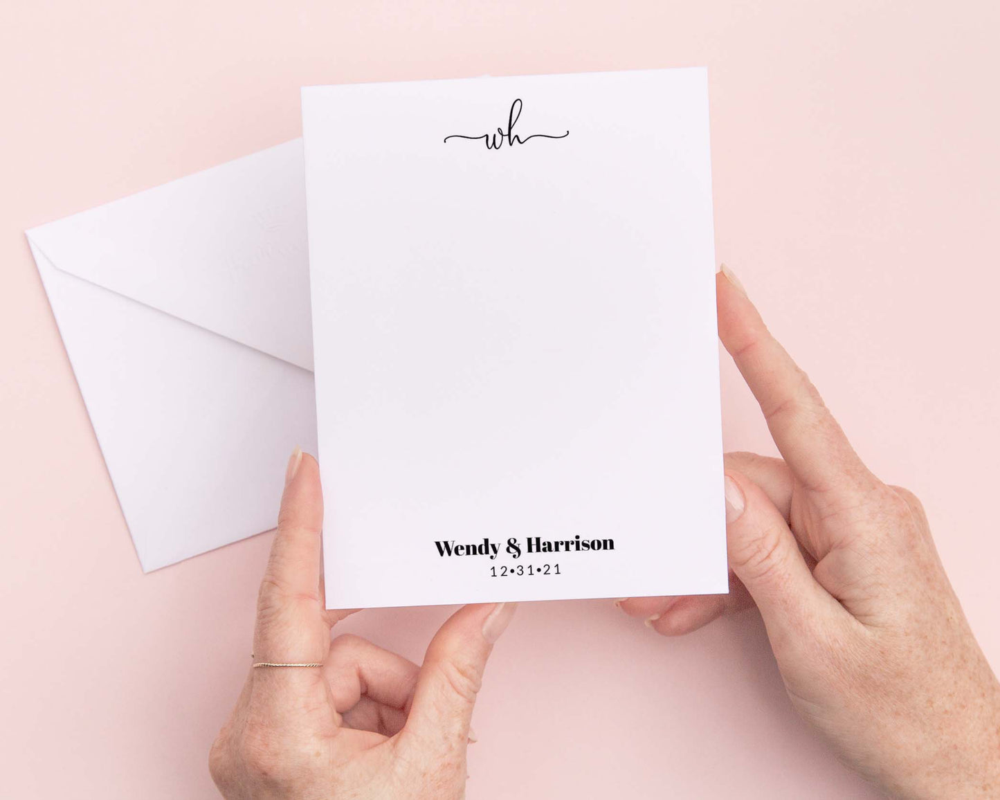 Monogram Wedding Thank You Card