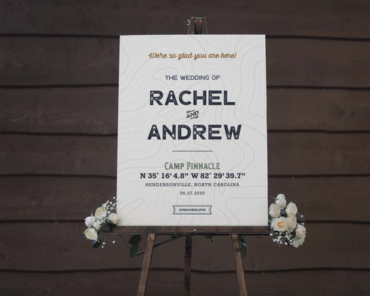 GPS Coordinates Welcome Sign