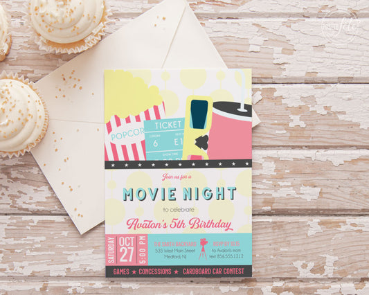 3D Movie Birthday Party Invitation