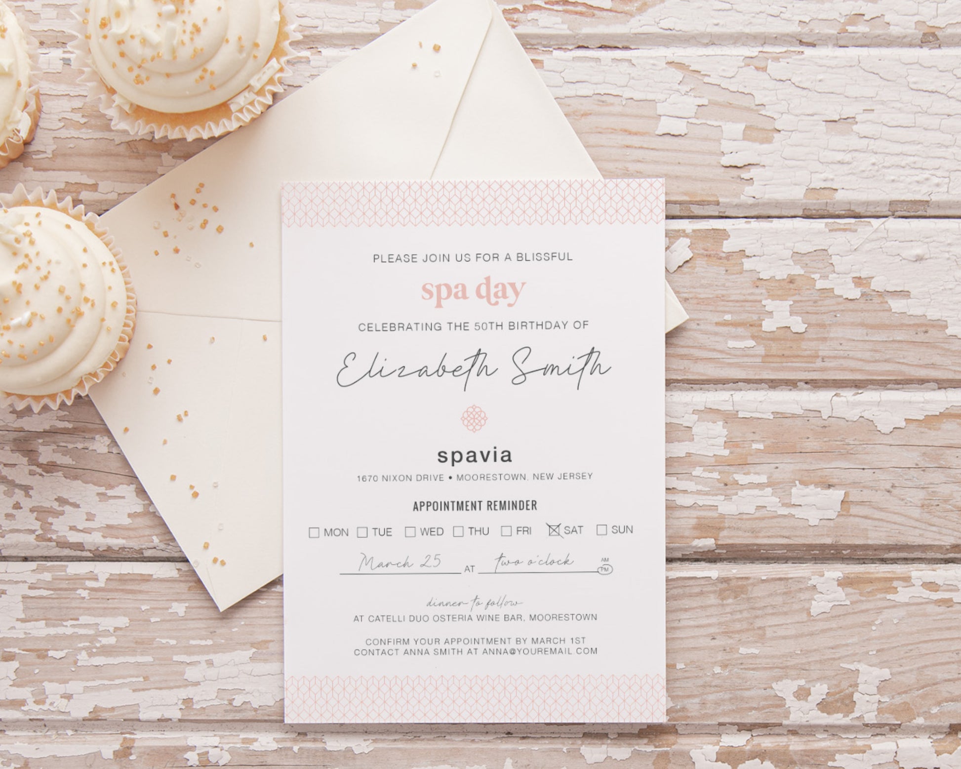 Spa Day Birthday Celebration Invitation