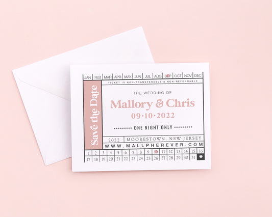 One Night Only Ticket Save the Date