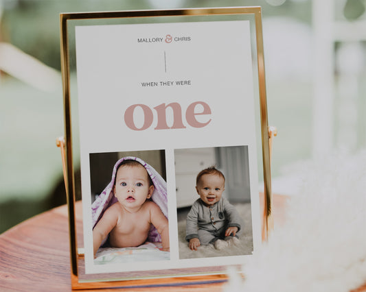 When they were baby photo table numbers
