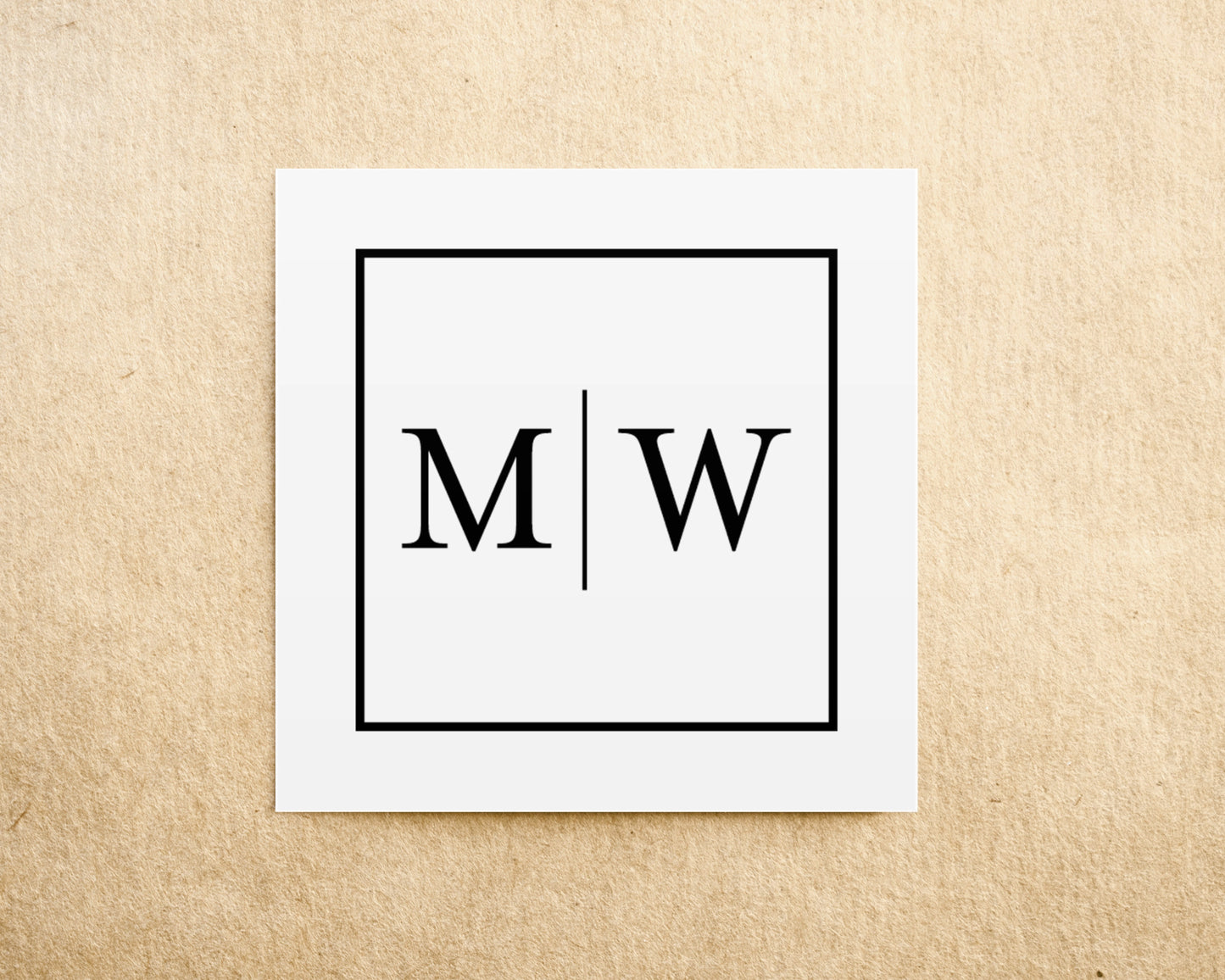 BLACK TIE MONOGRAM STICKER