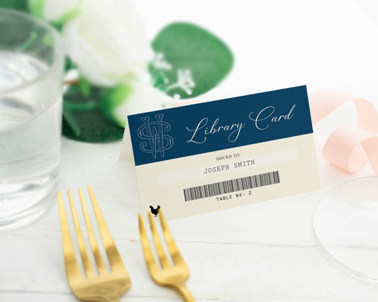 LIBRARY CARD PLACECARD