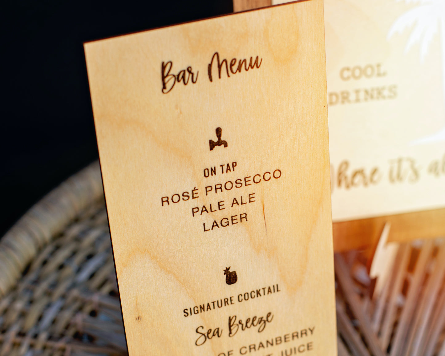 Wood Bar Menu