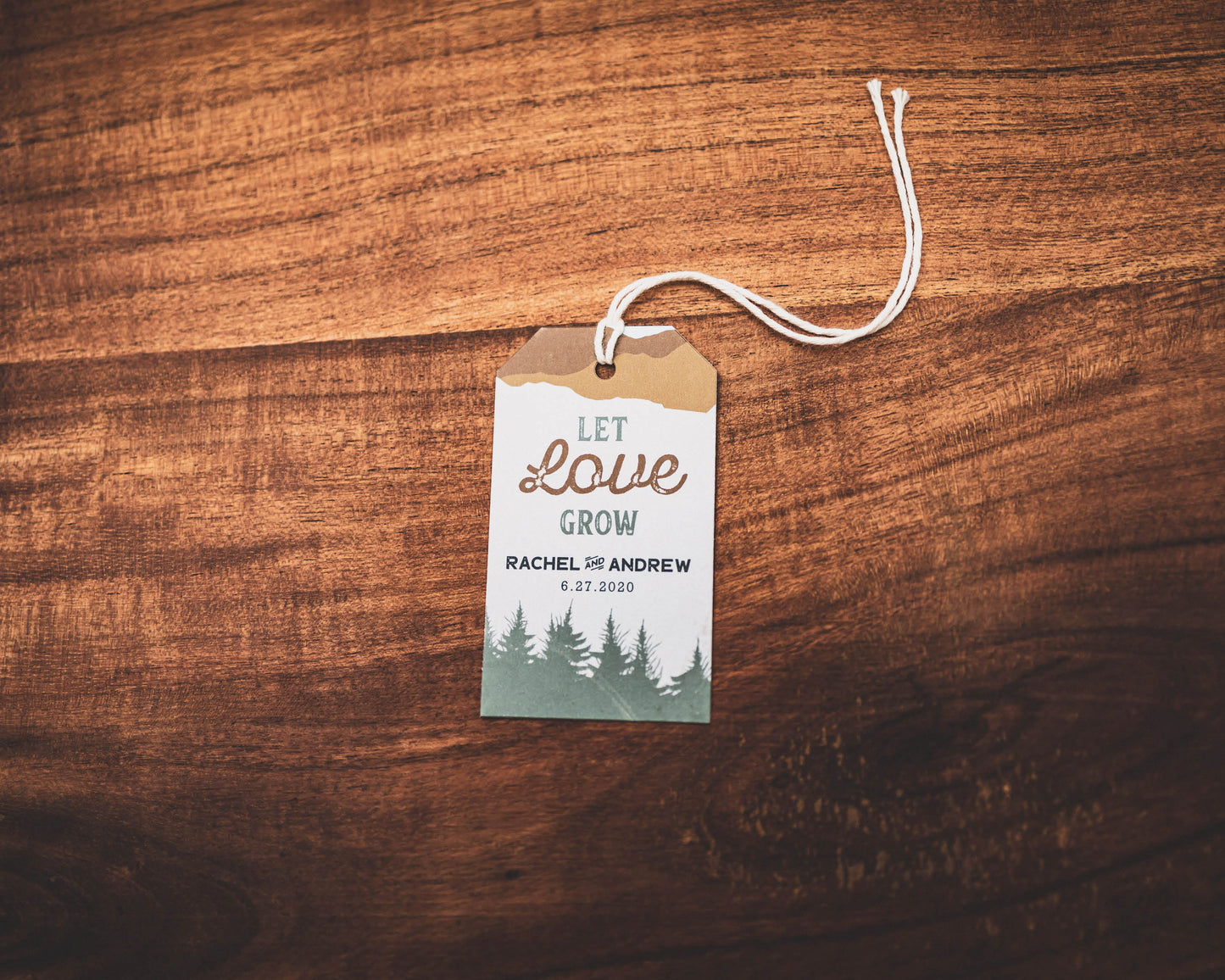 Let Love Grow Tree Favor Tag