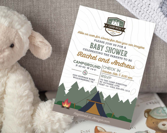 Camping Baby Shower Invitation