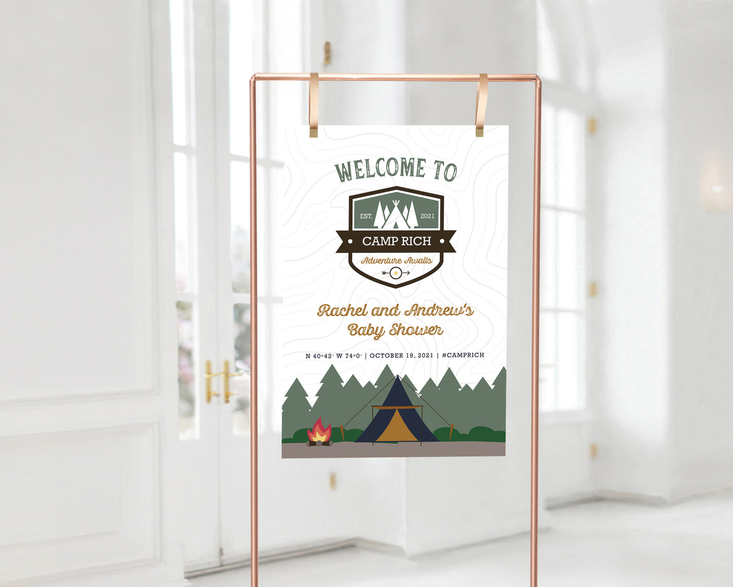 Welcome to Camp Baby Shower Sign
