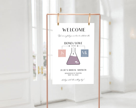 Chemistry Themed Bridal Shower Welcome Sign