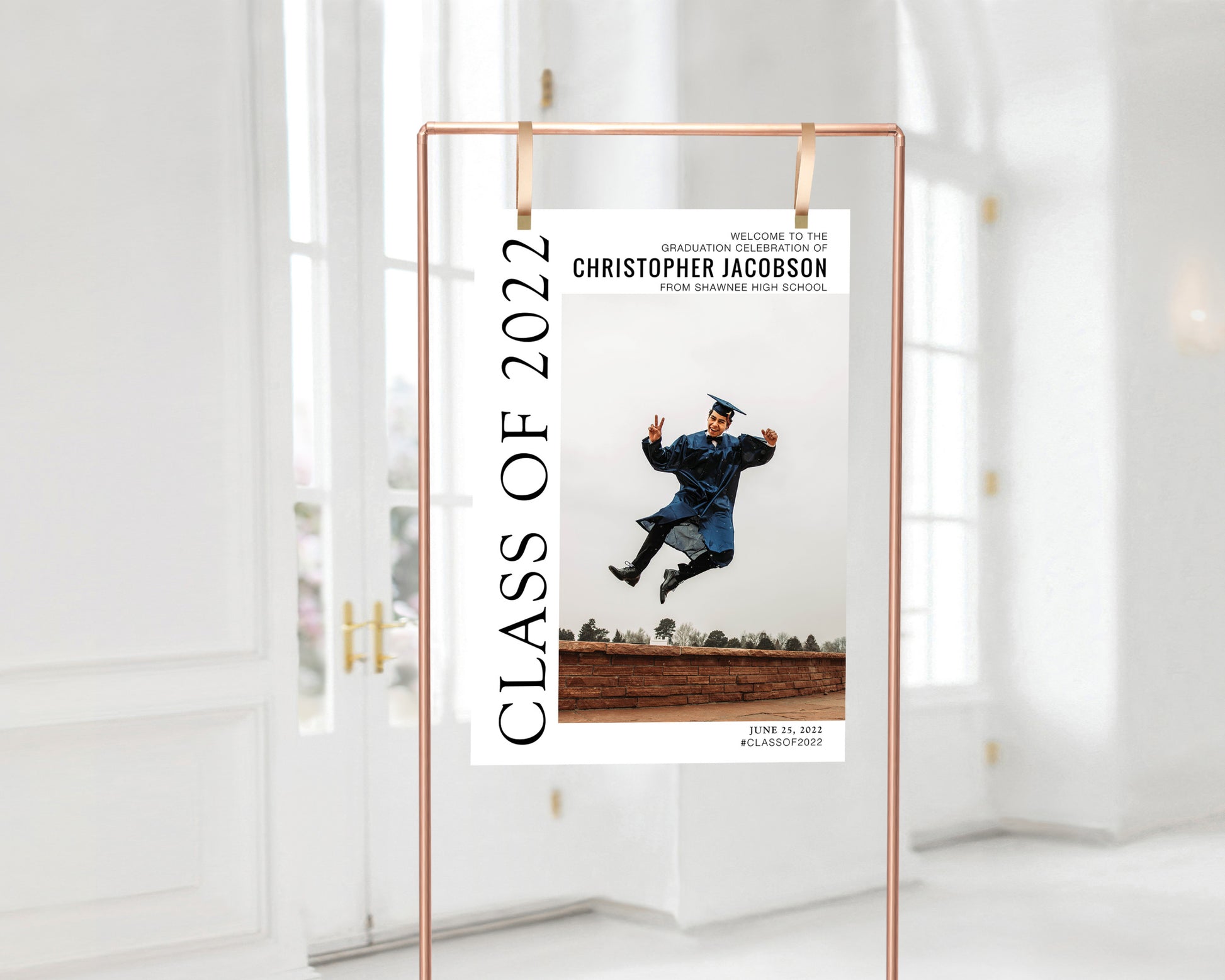 Class of 2022 Graduation Welcome Sign with Picture Printed