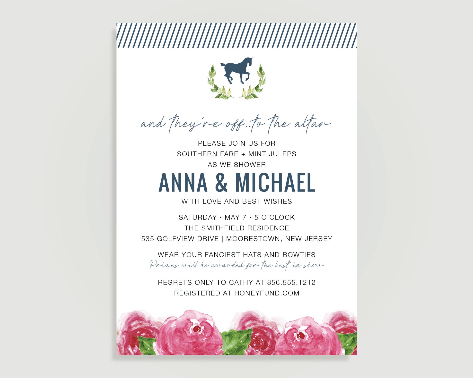 Kentucky Derby Bridal Shower Invitation