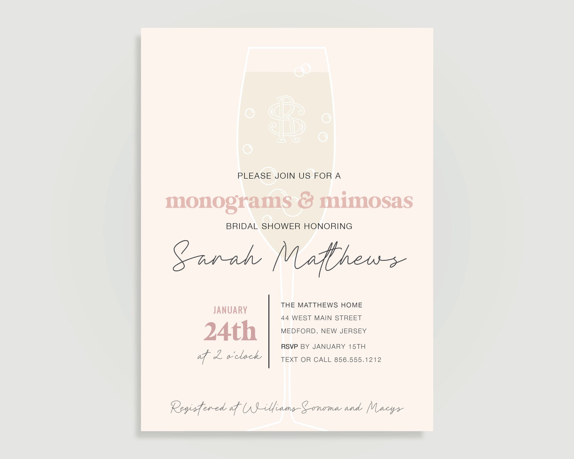 Brunch Bridal Shower Invitation