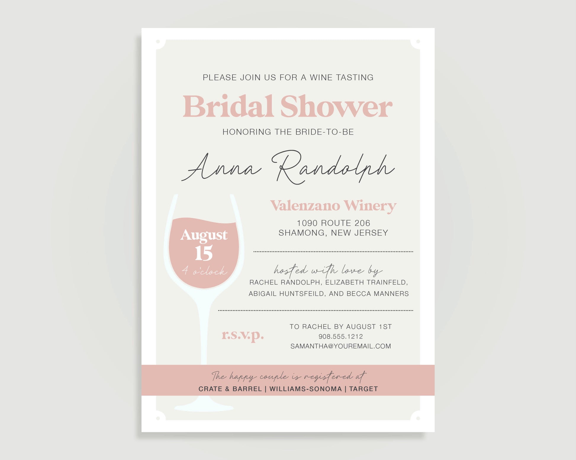 Valenzano Bridal Shower Invitation