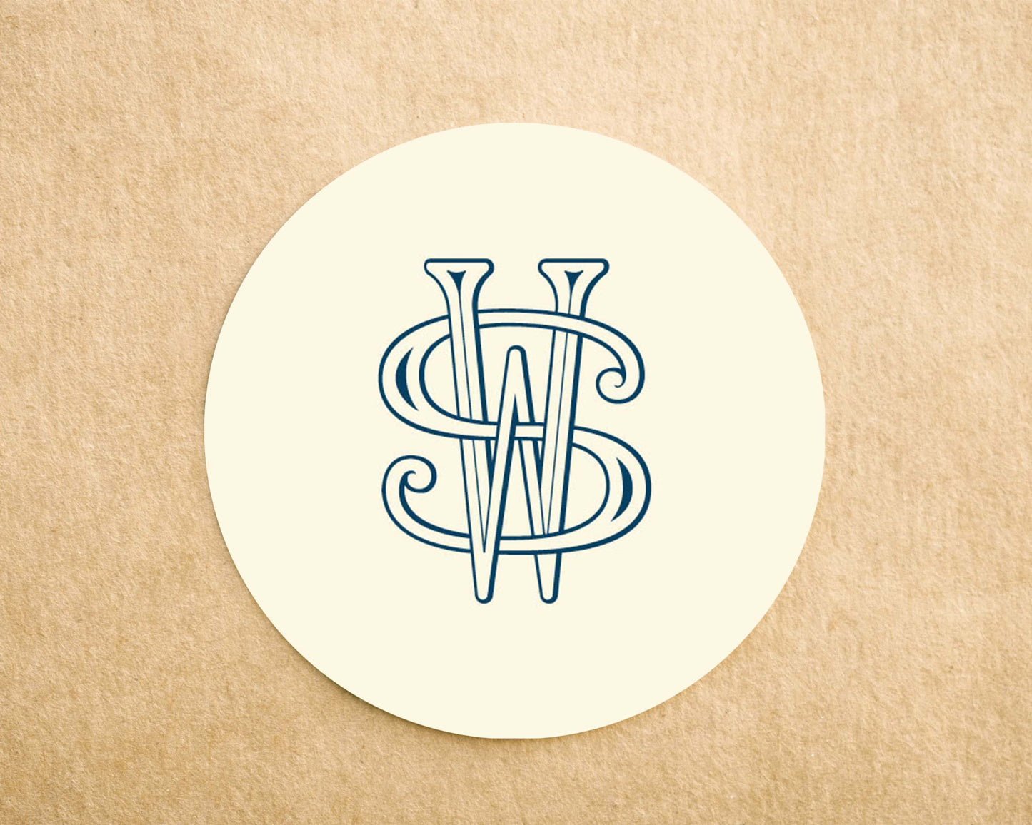 Vintage SW Monogram Interlocking Sticker